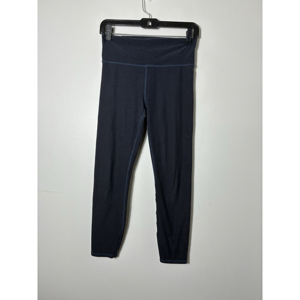 Vuori Stride Legging Cropped Pull On Sz M Navy Blue Yoga Gym